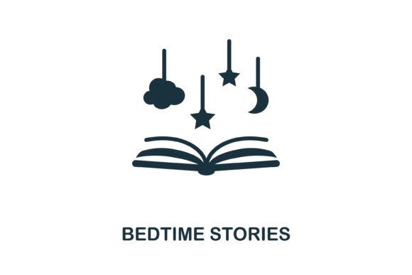 Bedtime Stories Icon: A Versatile Design Asset for Web and Visual Projects