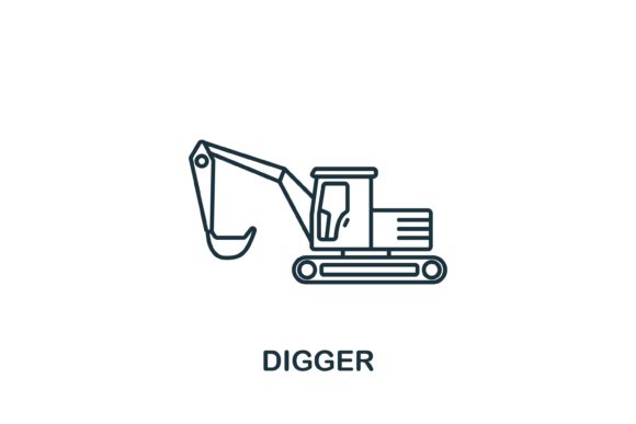 Digger Icon: Versatile Vector Graphics for Design