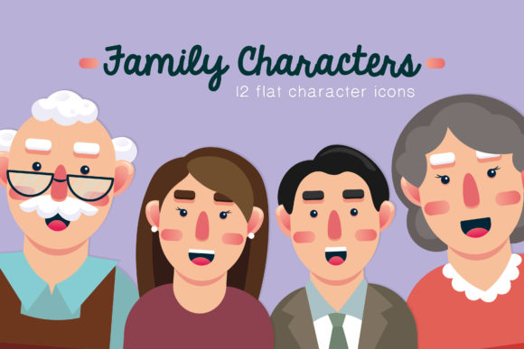 Family Character Icon Set: Versatile Design Solutions for Modern Projects