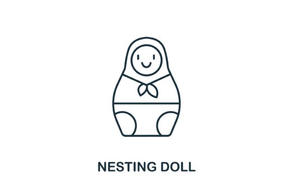 Integrating the Nesting Doll Icon from Russia Collection into Modern Visual Design