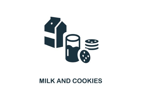 Milk and Cookies Icon: A Versatile Design Asset for Modern Web Projects