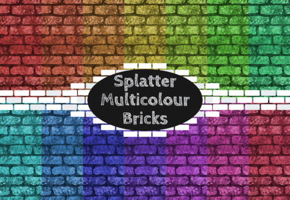 Paint Splatter Brick Backgrounds: A Versatile Design Asset for Creative Projects