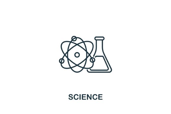 Science Icon: Simple Line Vectors for Design