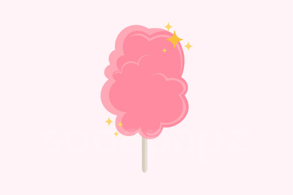 Sweet Deluxe - Cotton Candy Icon: A Versatile Design Asset for Creative Projects