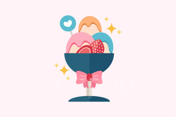 Sweet Deluxe - Ice Cream Sorbet Icon: A Versatile Design Asset for Creative Projects