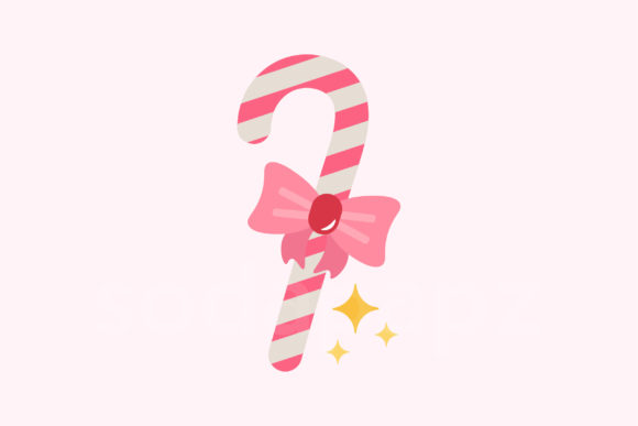 Sweet Deluxe: Striped Candy Cane Icon for Creative Design Projects