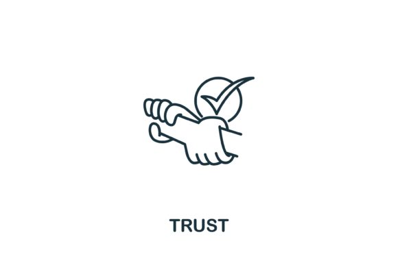 Trust Icon from Teamwork Collection: Enhancing Visual Communication in Professional Design