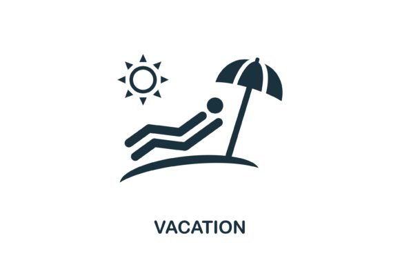 Vacation Icon: Simple Line Symbols for Design