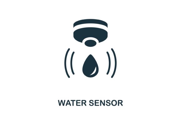 Water Sensor Icon: Essential UI & Vector Asset